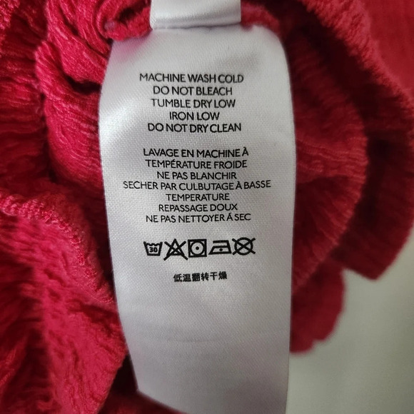 Anthropologie Pilcro | Puff-Sleeved Cinched Waist Top in Rose/Tyrie - Size XL - Picture 12 of 13